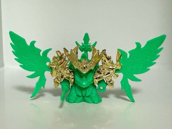 ガン消し 輝神大将軍 獅龍凰 パーツ揃い 金メッキ 緑 SDガンダム 消しゴム 武者 騎士 フィギュア ガシャポン戦士 SDR