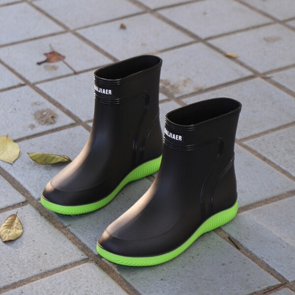 レインブーツ 【緑 23.5~24cm】s87 レディース レインシューズ ショート ミドル丈 防水 雨 長靴 梅雨 ラバー アウトドア 通勤 通学