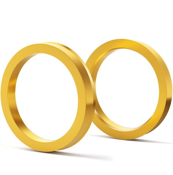 GAsupply ハブリング(HUB CENTRIC RING) 内径60mm→外径73mm高さ約10mmアルミ製 超軽量レクサストヨタニッサンスズキダイハツに対応2個入