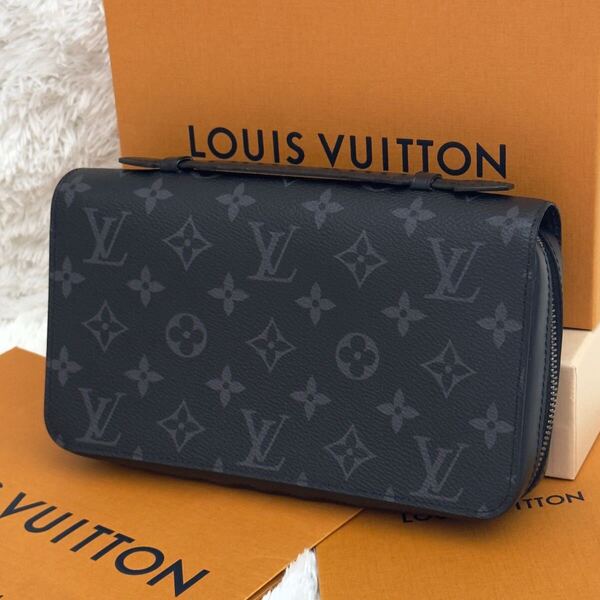 ☆極美品☆RFID内蔵 LOUIS VUITTON ジッピーXL 財布 ルイヴィトン モノグラムエクリプス ラウンドファスナー M61698