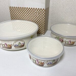 送料無料■FCL スウィートファーム SF-200 ホーロー フタ付サラダボウル 3個セット 14cm、18cm、24cm ビンテージ 昭和レトロ