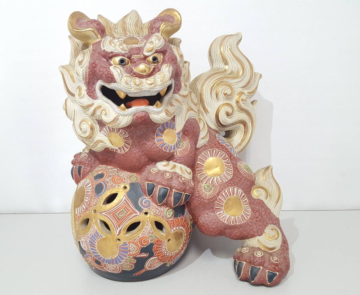 九谷焼 獅子頭 Yahoo!オークション -「九谷焼 獅子」(日本の陶磁) (陶芸)の落札