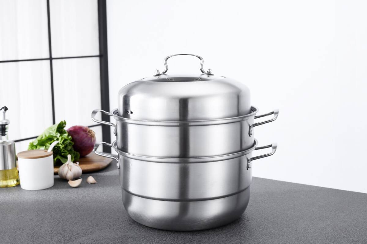 【中古】ステンレス製 業務用 蒸し器 3段 大型 蒸し鍋 即買い❌ Amazon | 蒸し鍋 SUS304食品級ステンレス鋼製 二段 三段 複数