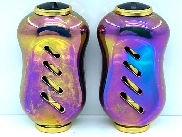 未使用 限定 R7 ピンクパープル オーロラ ゴールド リブレ フィーノ ハンドルノブ 検)シマノ ダイワ スクイッドマニア