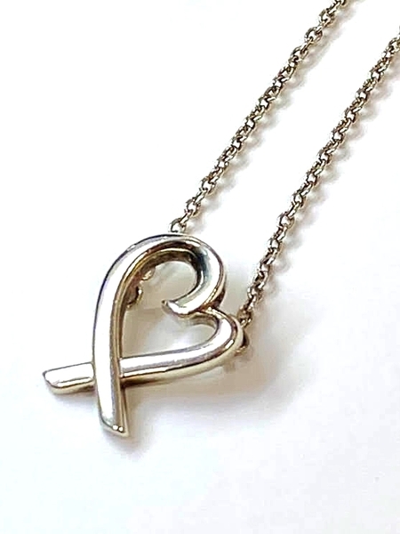 【即決】 TIFFANY&Co. ラビングハート ネックレス パロマピカソ AG925 SV シルバー 1.7g 41cm アクセサリー Paloma Picasso ティファニー