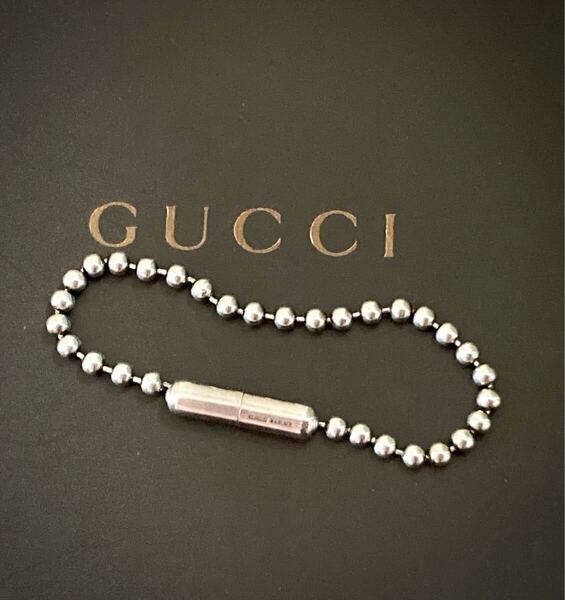 【即決/送料込み】正規品 GUCCI/グッチ ショートボールチェーン シルバー925/スターリングシルバー(12cm)ドッグタグショートチェーン