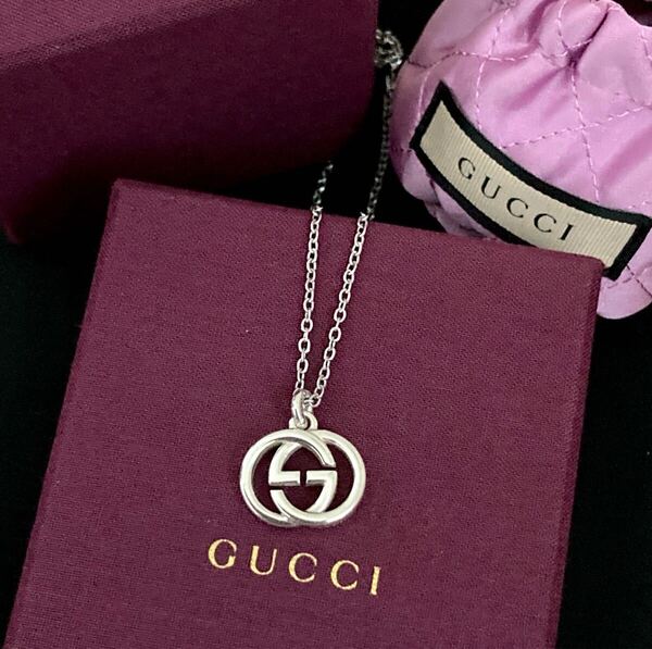 【即決/送料込み】GUCCI/グッチ インターロッキングG/GGロゴ ネックレス/ペンダント(チェーン50cm)