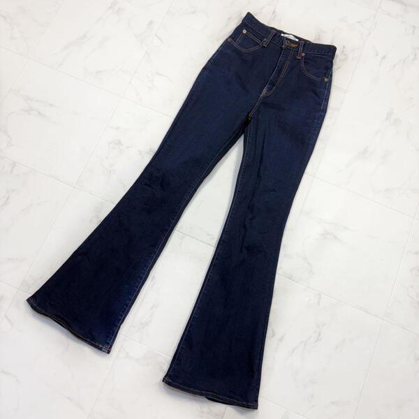 マウジー HW Rebirth FLARE デニムパンツ 25 ストレッチパンツ ブーツカット インディゴ レディース ユニセックス フレアデニム