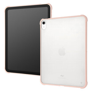 iPad 10.9インチ 第10世代 ケース 耐衝撃 マット クリア 半透明 ピンク カラー フレーム 軽い 軽量 マットピンク 2022年モデル