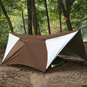 【広範囲をカバーし、雨や日差し、紫外線、風から守る】 タープテント 軽量 キャンプ UVカット 防水 アウトドアシェルター 耐風 日よけ