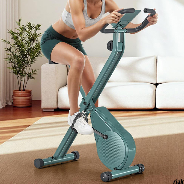 【自宅での運動習慣づくりやダイエットにぴったりなエアロバイク】 フィットネスバイク 静音 折りたたみ 心拍数計測 トレーニング器具