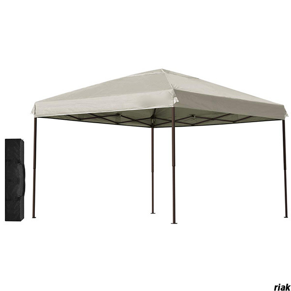 【持ち運びやすくアウトドアに便利なUVカットテント】 ワンタッチタープ 3m キャンプ BBQ アウトドア 簡単設営 ライトベージュ