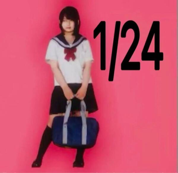 1/24★jkn★女子高生★フィギュア★ミニカーに★1/64より大★ジオラマに 完成品 リアルフィギュア ミニチュアイメージ