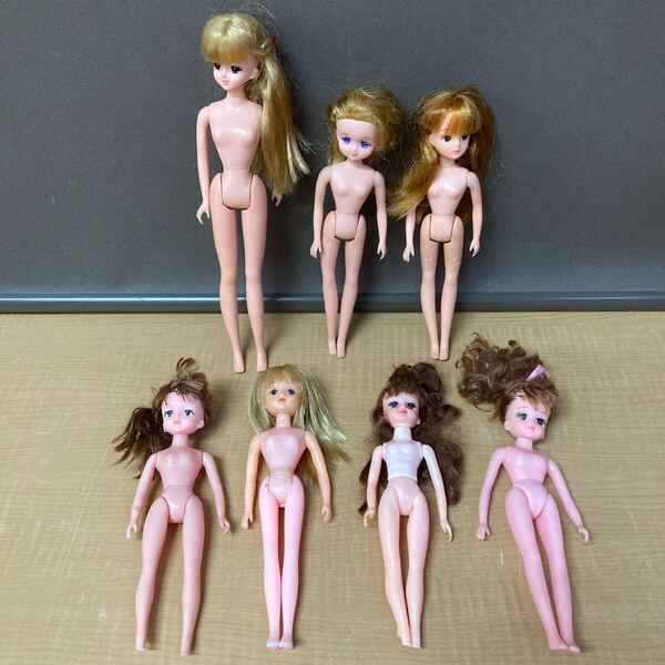 ◎送料無料 着せ替え人形 7体セット ジャンク品 タカラ TAKARA リカちゃん メーカー不明 韓国 昭和レトロ 当時物 まとめて