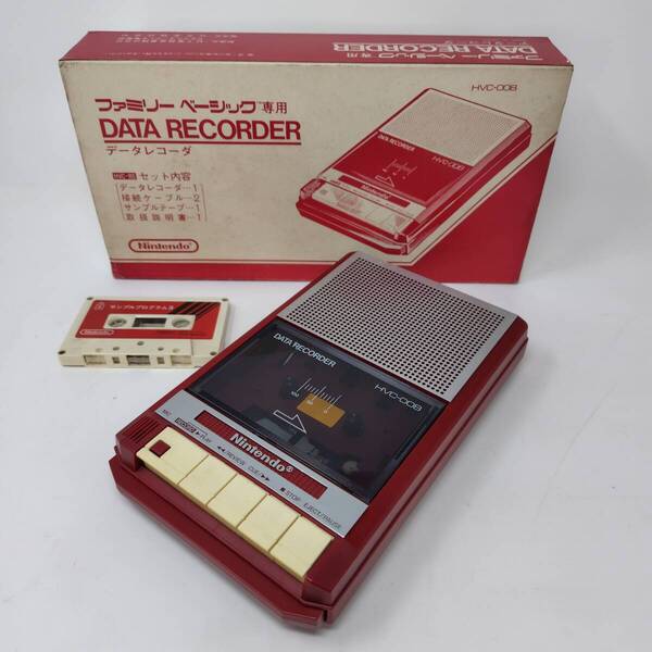 【 送料無料 】 レア 希少 ◆ Nintendo ファミリーベーシック 専用 データレコーダ HVC-008 元箱付き 任天堂 動作確認済み ファミコン 趣味