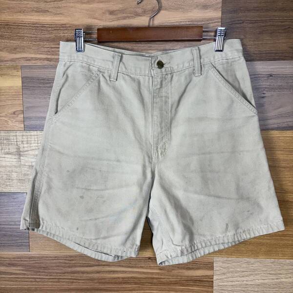 USA製 Carhartt カーハート ダック ショートパンツ サイズ W31 メンズ M位 アメリカ製 ストリート アメカジ 古着 r25062737