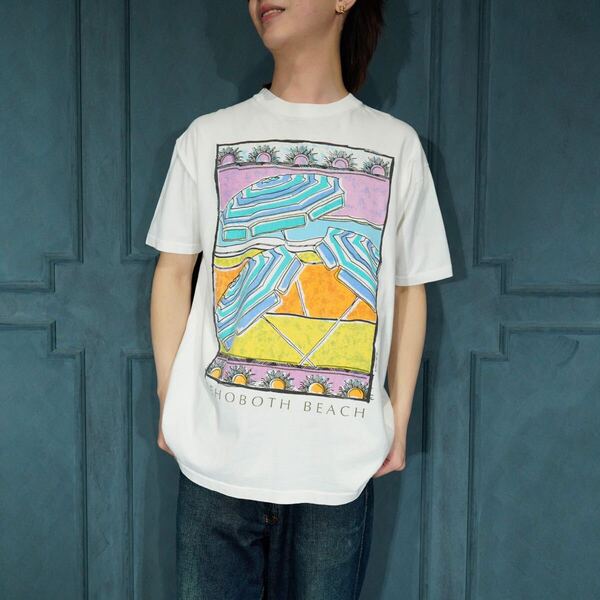 90's USA VINTAGE CYRK ART PRINT DESIGN T SHIRT/90年代アメリカ古着アートプリントデザインTシャツ