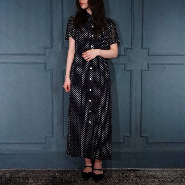 DEAD STOCK USA VINTAGE Talbots DOT PATTERNED ONE PIECE/デッドストックアメリカ古着タルボットドット柄ワンピース