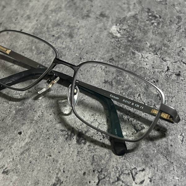 ◆RODENSTOCK ローデンストック ヴィンテージ 眼鏡フレーム メガネ エクスクルーシヴ R0137 チタン製 TITANIUM バネ蝶番 スクエア