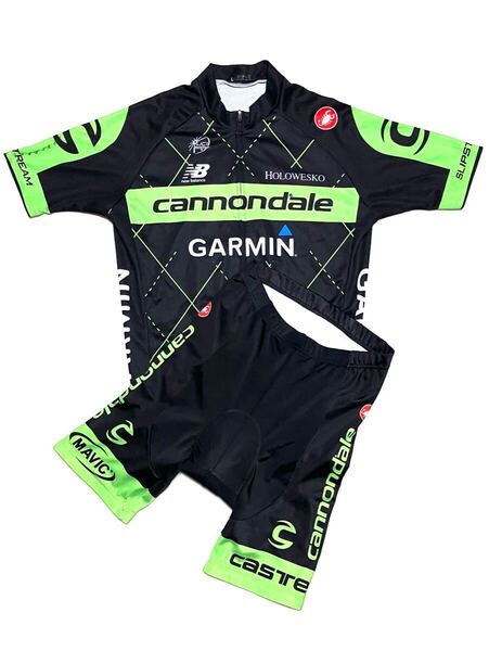 送料無料 CANNONDALE メンズL サイクルジャージ セットアップ