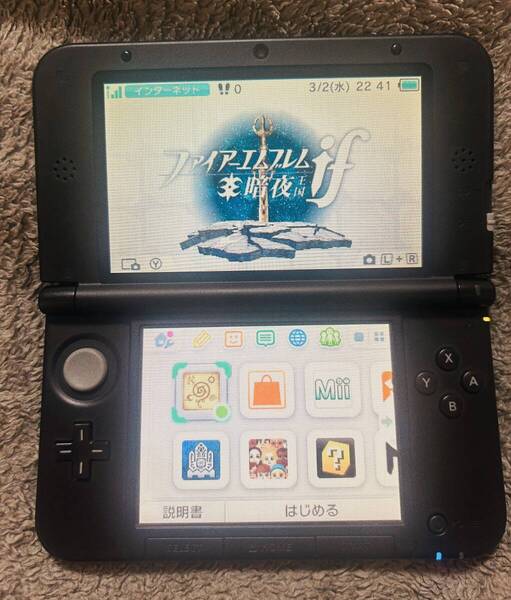 Nintendo 3DS LL ブラック + ファイアーエムブレムif 暗夜王国 インビジブルキングダム ポケバンク ポケムーバーあり