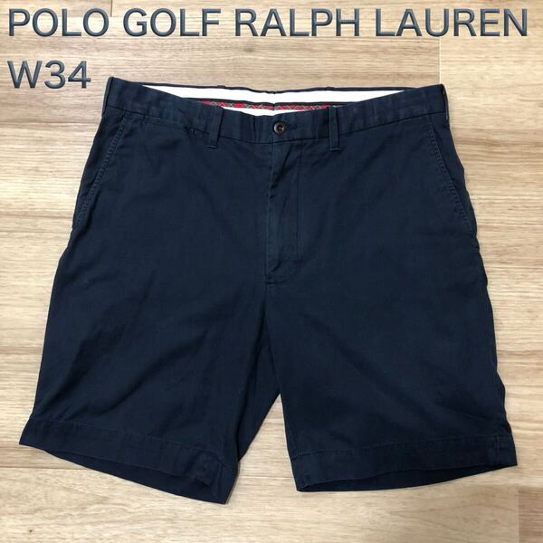 【送料無料】POLO GOLF RALPH LAURENハーフパンツ ネイビー メンズw34サイズ ポロゴルフラルフローレンショートパンツショーツボトムス