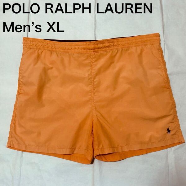 【送料無料】洗濯済みPOLO RALPH LAUREN水着スイムウェア オレンジ メンズXLサイズ ポロラルフローレンショーツショートパンツ