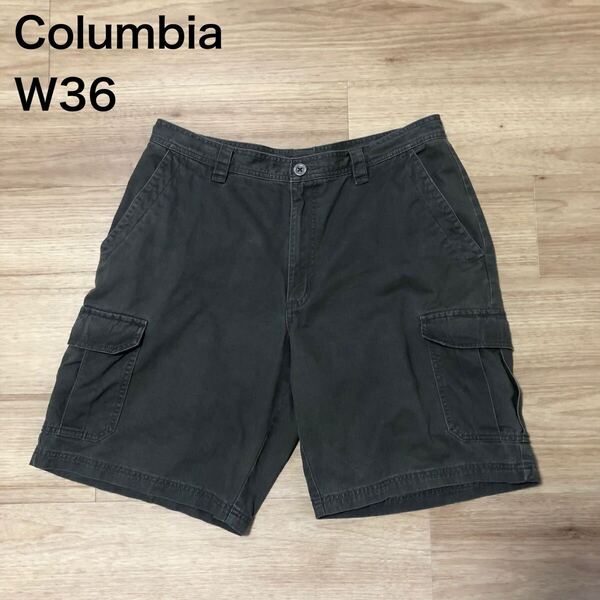 【送料無料】Columbiaハーフパンツ グレー メンズw36サイズ コロンビアショートパンツギアショーツボトムス半ズボンアウトドア