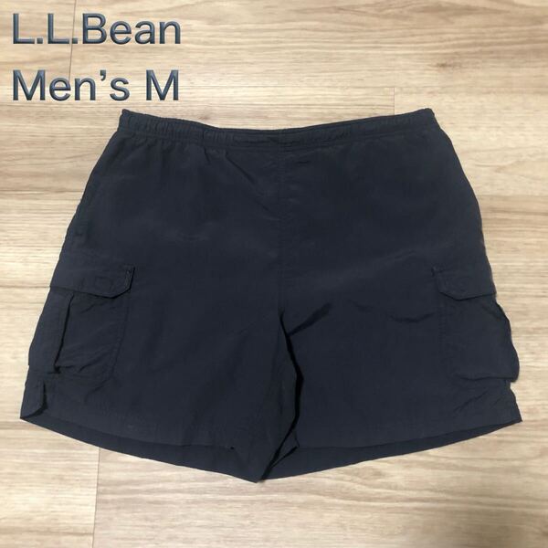 【送料無料】洗濯済みL.L.Bean水着スイムウェア黒 メンズMサイズ エルエルビーンアウトドア