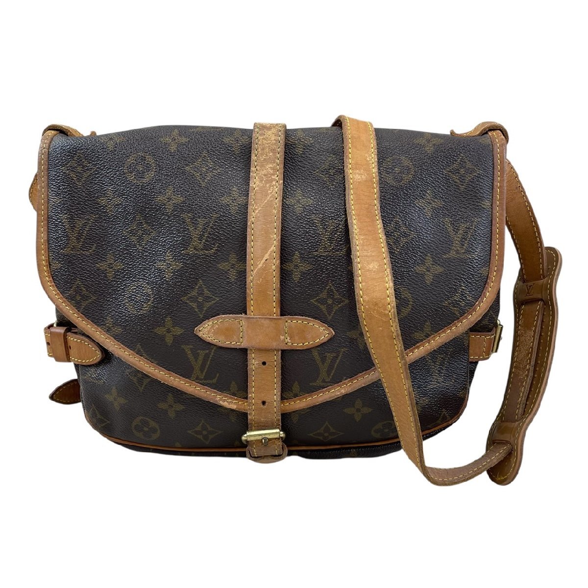 ヴィトン ソミュール　ヴィンテージ ルイヴィトンの大きめなショルダーバッグを10年以上使用した