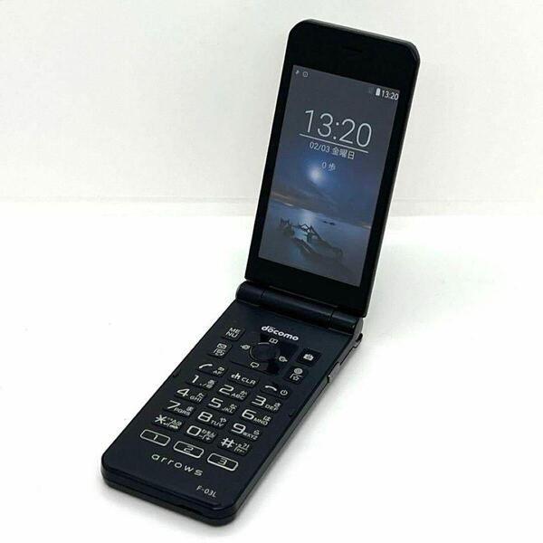 【訳あり】arrows ケータイ F-03L ブラック docomo SIMフリー ワンプッシュオープン 携帯電話 ガラホ本体 送料無料 Y9