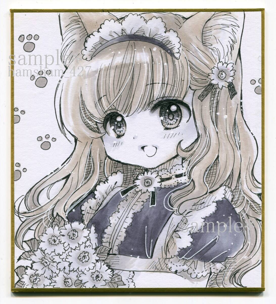 手描きイラスト原画+オリジナル+猫耳メイドちゃん Yahoo!オークション -「猫耳メイド」(手描きイラスト) の落札