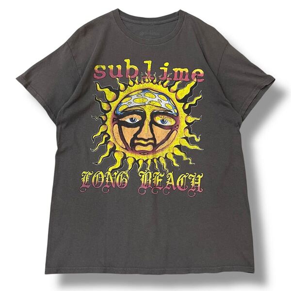 【00s〜】Sublime(サブライム) LONG BEACH ロックバンドTシャツ グレー M 40oz. to Freedom オフィシャル当時物 半袖Tシャツ 古着