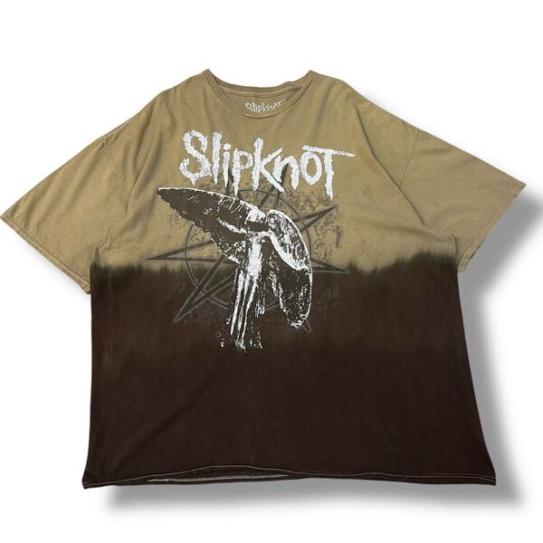 SLIPKNOT(スリップノット) 両面プリント タイダイ バンドTシャツ 2XL ヘヴィメタ オフィシャル当時物 半袖Tシャツ 古着