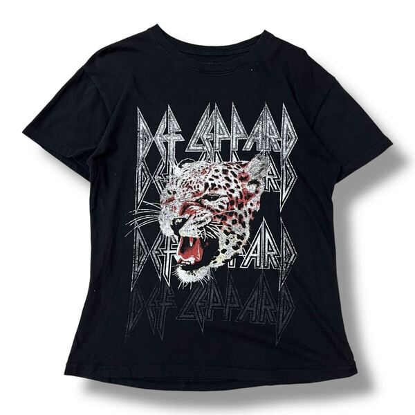Def Leppard(デフレパード) ヒョウ 豹 公式 バンドTシャツ M ロックバンド オフィシャル当時物 バンT 半袖Tシャツ 古着