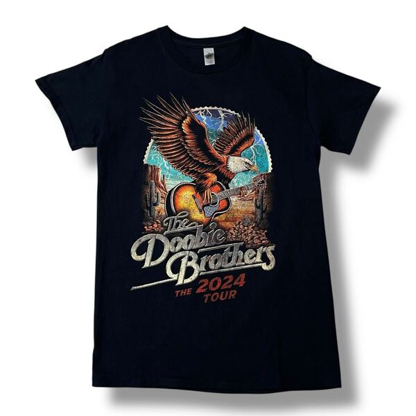 The Doobie Brothers(ドゥービーブラザーズ) 2024ツアー オフィシャル イーグルロゴ バンドTシャツ S オフィシャル当時物 半袖Tシャツ 古着