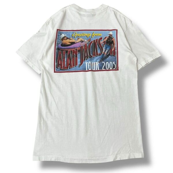 【00s】Alan Jackson(アランジャクソン) 2005ツアー オフィシャル バンドTシャツ M ジャージーズ オフィシャル当時物 半袖Tシャツ 古着