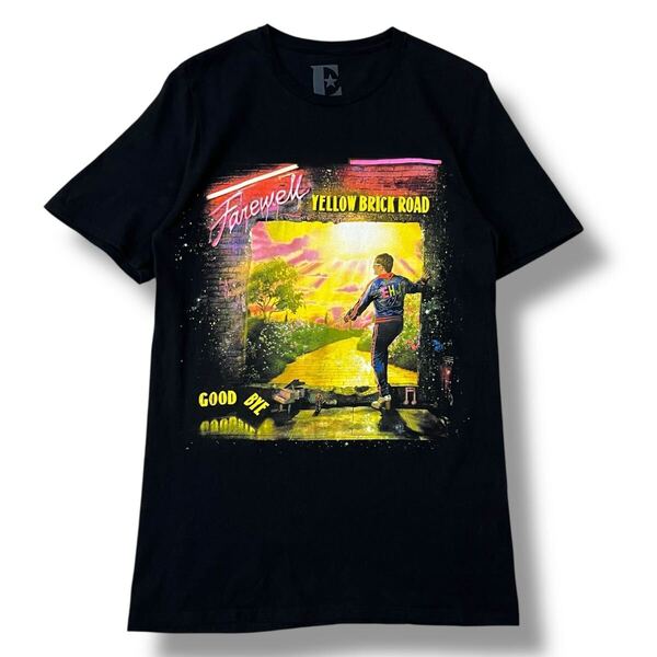 ELTON JOHN(エルトンジョン) Farewell Yellow Brick Road 公式 バンドTシャツ S イエローブリックロード オフィシャル当時物 半袖Tシャツ