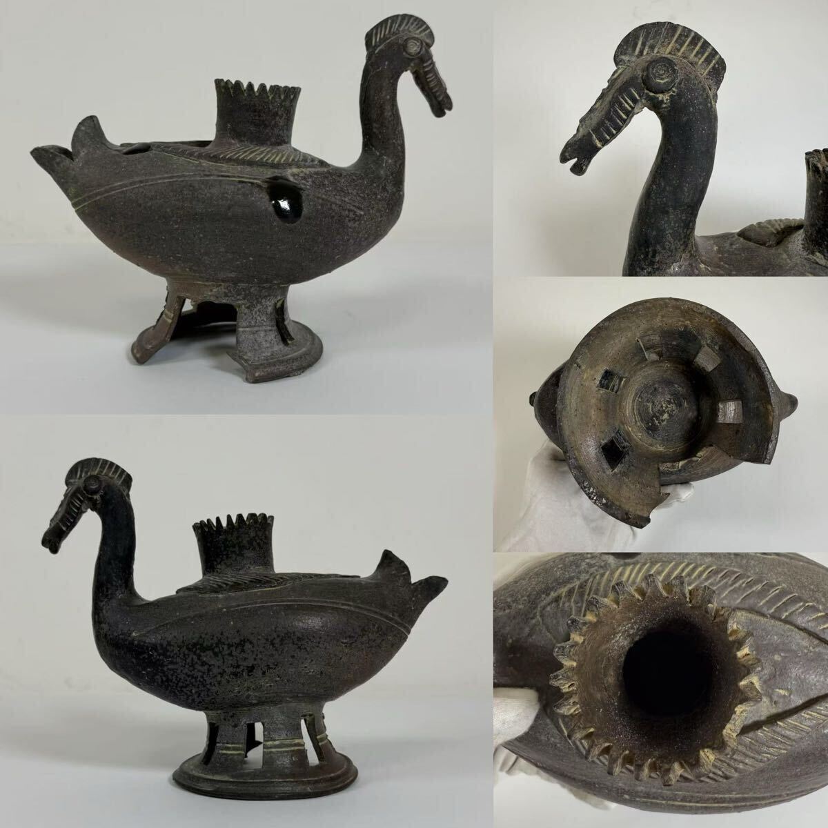 中国　美しい陶磁器　古美術　骨董品　美術 中国美術 中国古玩 時代物 置物 ◇旧家蔵出◇古美術 中国古玩 宋時代 定窯 纏枝蓮花 鹿紋罐 置物