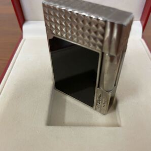 S.T. Dupont ダイヤブロックシルバー&漆塗ブラックライター 本体 デュポン ガスライター 喫煙グッズ