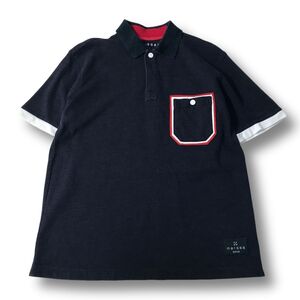 EDIFICE EDIFICE *Сделано в Японии* дизайн карманов* рубашка-поло с короткими рукавами* темно-синий* размер 46 (MS4753)◆S60