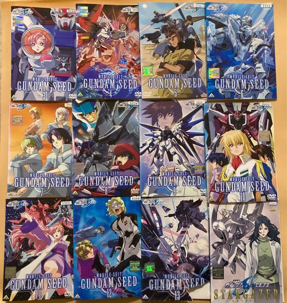 機動戦士ガンダム SEED 11巻(vol.1,2欠品) C.E.73 STARGAZER 1巻 全12巻セット 管理番号24138 DVD レンタル落ち アニメ ※表紙破れあり