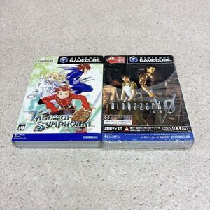 N0073 バイオハザード0(DISC2のみ) テイルズオブシンフォニア ゲームキューブソフト レトロ 箱・説明書付 動作未確認 ジャンク 2点