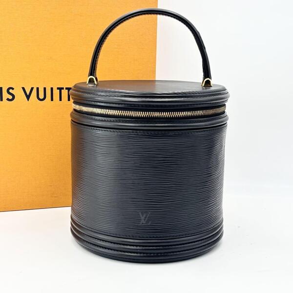 LOUIS VUITTON ルイヴィトン エピ カンヌ ハンドバッグ バニティ ブラック ノワール 黒ブラック系 鞄 レザー ノワール 金具ゴールド