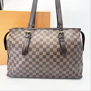 LOUIS VUITTON ルイヴィトン ダミエ チェルシー ショルダー A4収納 ブラウン
