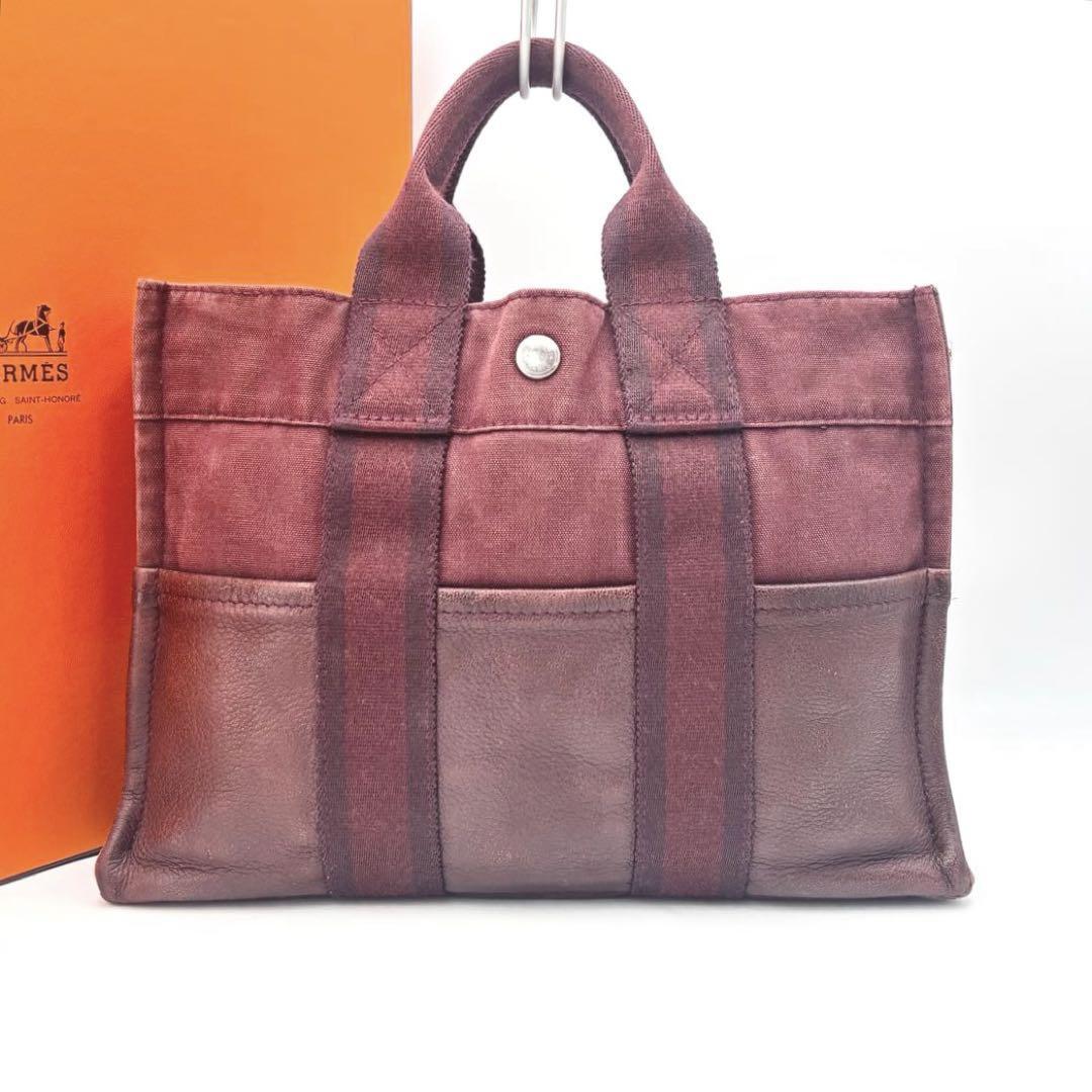 【良品】HERMES エルメス　フールトゥPM キャンバストートバッグ　セリエ HERMES - 【良品】HERMES エルメス フールトゥPM キャンバス
