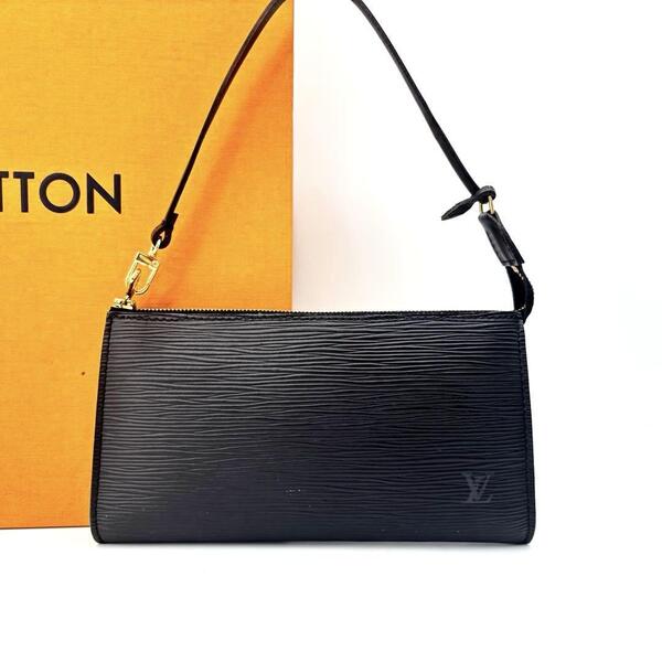 LOUIS VUITTON ルイヴィトン エピ ポシェット アクセソワール21 アクセサリーポーチ ノワール 黒 ブラック ハンドバッグ レザー