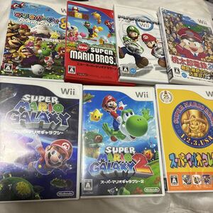 Wii ソフト マリオカート スーパーマリオギャラクシー1&2スーパーマリオブラザーズ スーパーマリオコレクション桃太郎電鉄2010〜7枚セット