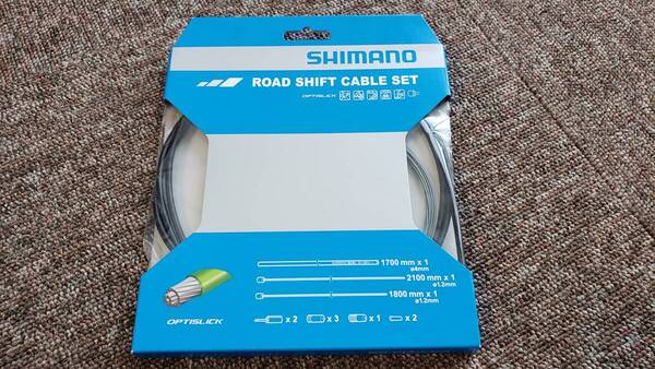 新品未使用、シマノ (SHIMANO) オプティスリックシフトケーブルセット ロード ブラック Y60198010