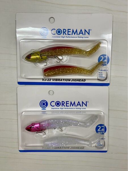 コアマン バイブレーションジグヘッド VJ-22 アルカリシャッド COREMAN ケイムラパール アカキン
